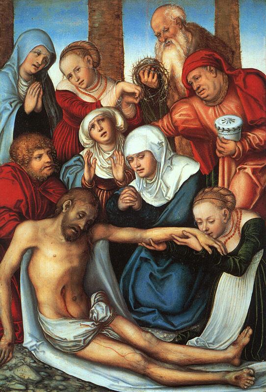 Lucas  Cranach The Lamentation_2 Sweden oil painting art